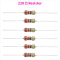 220 Ohm Resistors 1/4 W ±5% Carbon Film Single Resistor. 
