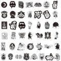 10/30/50PCS Retro Gothic Style Black and White Stickers DIY Bike Travel Luggage Guitar Laptop Waterproof Classic Kid Toy Sticker. 