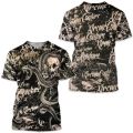 Men's Retro T-Shirt Archaic By Affliction Print Skull Tees fashion T Shirts Tops Short Sleeves Street Handsome New Men Clothing.