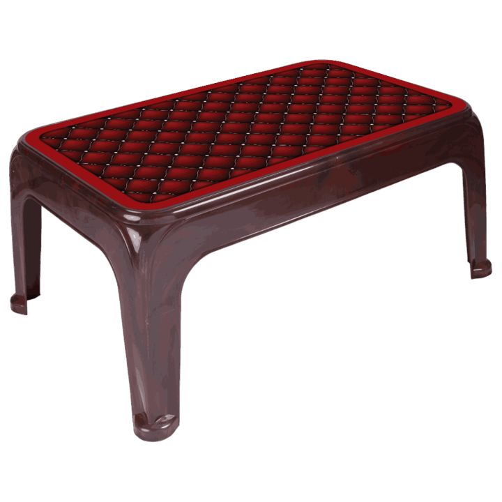 Akij Top choice-Table-Titbit Center-Rectangular Plas. Leg-Rose Wood- Romentica