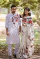 Premium Quality - Ready Made Hand Paint Half Silk Sharee and Half Silk Panjabi For Combo Couple Dress - Couture - High-end. 