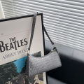 DishyKooker Retro Plaid Baguette Underarm Bag Pu Leather Zipper Shoulder Bag For Women Valentines Gifts. 