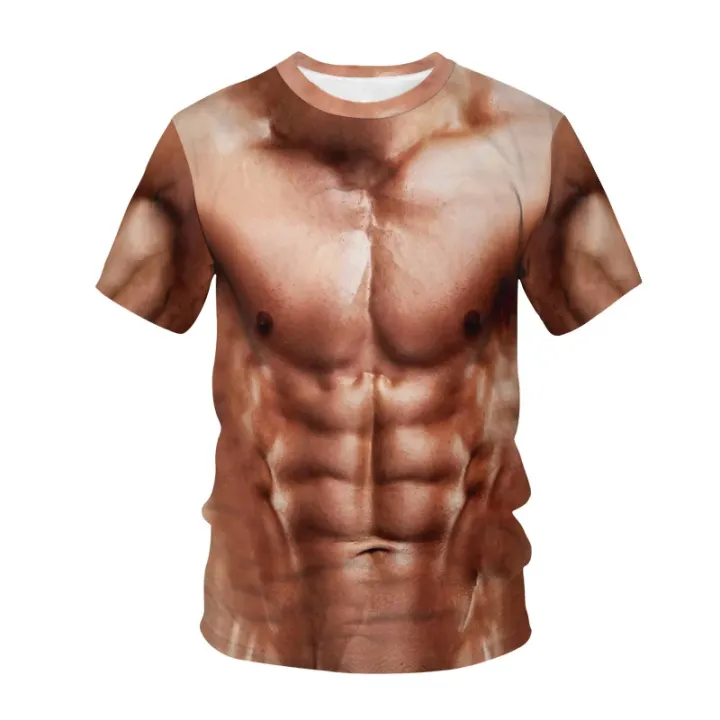 Summer%20Funny%20T%20Shirts%20Cosplay%20Fake%20Muscle%203D%20Print%20Cool%20Men%20Short%20Sleeve%20Oversized%20T-Shirt%20Fitness%20Streetwear%20Boys%20Kids%20Tees%20Top%20-%20Image%205