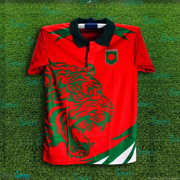 Bangladesh Fan Short Sleeve Collar Polo Football Jersey - Half Sleeve Collar Polo T Shirt - Bangladesh Fan Jersey