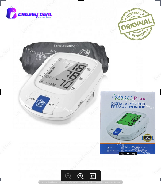 RBC Plus Digital Arm Blood Pressure Bp Monitor with 2 years warranty