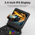 RG34XXSP Retro Game Console Linux 64Bit 3.4 Inch 64+256G 14000+Games Handheld Game Console Supports 30+ Game Emulators A. 
