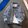 Boys Denim Jacket For Boys Fashion Coats Children Clothing Autumn Baby Clothes Outerwear Embroidery Cartoon Jean Coat 110-170cm. 