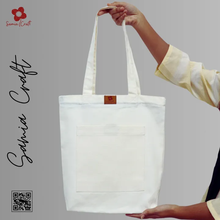 SamiaCrafts%20Canvas%20Tote%20Bag%20Exclusive%20Design%20with%20Outside%20Pocket%20Shopping%20Bag%20/College%20University%20Bag,%20Tote%20Bag%20with%20Zipper%20-%20Image%202