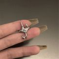 Cute Y2k Star Open Ring for Women Creative Vintage Silver Color Adjustable Rings Couple jewelry gift.