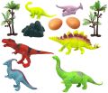 12 Pcs Realistic Dinosaur Toy Set Dinosaurs Animals Figures Toys Set with Tree and Eggs for Kids  (Multicolor). 