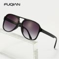 FUQIAN Retro Oversized Sunglasses Men Women Fashion Pilot Polarized Sun Glasses For Unisex Vintage Gradient Outdoor Eyewear. 