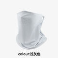 Sun protection mask, men's neck gaiter, outdoor cycling face towel, fishing turban, ice silk scarf, covering full face, ear-hanging veil. 