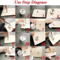 Solid 72Pcs 15MM Stainless Steel Fastener Snap Press Stud Button for Marine Boat Canvas with Punching Set Tool Kit Silver. 
