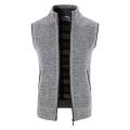Knitted Cardigan Vest Ribbed Hem Elastic Warm Men Solid Color Thickened Casual Knitwear Waistcoat Male Outerwear Streetwear.