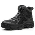 【selevn roind】 Rotary Buckle Work Boots Safety Steel Toe Shoes Men Breathable Safety Shoes Brand Indestructible Shoes Puncture-Proof work Shoes. 