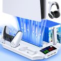 【Storewide Sale】 Dinofire S6000 For PS5/PS5 Slim Console Disc/Digital Vertical Stand Cooling Fan For Sony Playstation 5 controller Charging Dock.