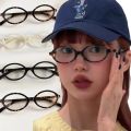 Y2K Leopard Small Frame Glasses Oval Women Girls Retro Anti Blue Light Eyewear Glass Computer Reading Eyeglasses Decorative.