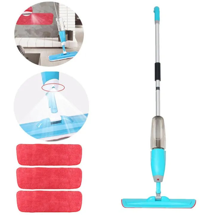 Facilitating%20your%20life%20Water%20Spray%20Household%20Flat%20Mop%20Floor%20Cleaner%20360%C2%B0%20Spin%20Head%20Dust%20Mop%20Replaceable%20Blue%20-%20Image%202