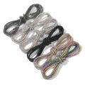 1Pcs Luxury Rhinestone Shoelaces Diamond Shoe Laces Sneakers Laces Shoes DIY Strings Women Round Shoelace 100/120/140/160CM.