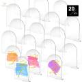 4x6 inch Acrylic Signs Holder with Stand Menu Sign Arched Round Signs Place Cards for Weddings Food Buffet Office Birthday Party.