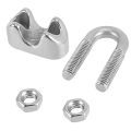 3/8 Inch Wire Rope Clamp Heavy Duty Wire Rope Clamp Wire Rope Clip M10 Stainless Steel,20 PCS.