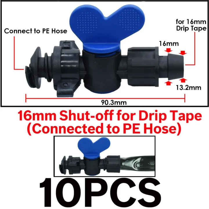 16mm%205/8%20Drip%20Irrigation%20Tape%20Shut-Off%20Valve%20End%20Plug%20Connector%20Thread%20Lock%20Garden%20Watering%20System%20Greenyhouse%20to%20PVC%20Hard%20Pipe%20-%20Image%206