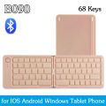 Bluetooth-Compatible Keyboard Foldable Keyboard Type-C Rechargeable 81 Keys Touchpad Keypad for IOS Android Windows Tablet Phone.