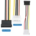 Projector Molex to SATA Cable, 15 Pin SATA to 4 Pin Molex Power Adapter Cable Cord for SATA Hard Drives and CD ROM Drives Multicolor. 