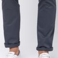 GENTS SLIM-FIT PURE-COTTON, DEEP-GREY LONG TWILL OR GABERDINE PANT..