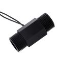 High Precision Plastic AC 220V Water Flow Switch Water Flow Sensor Flowmeter Vertical/Horizontal.
