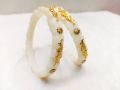 Exclusive White Shakha Pola Bangles for Women  Plastic With CityGold Work, Party . Wedding , Anniversary , Durga Puja & All Time Use Shakha Bangles. Model: S501.. 