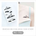 New Little Fresh Waterproof Mountain River Black and White Personalized Temporary Tattoo Hand Sticker. 
