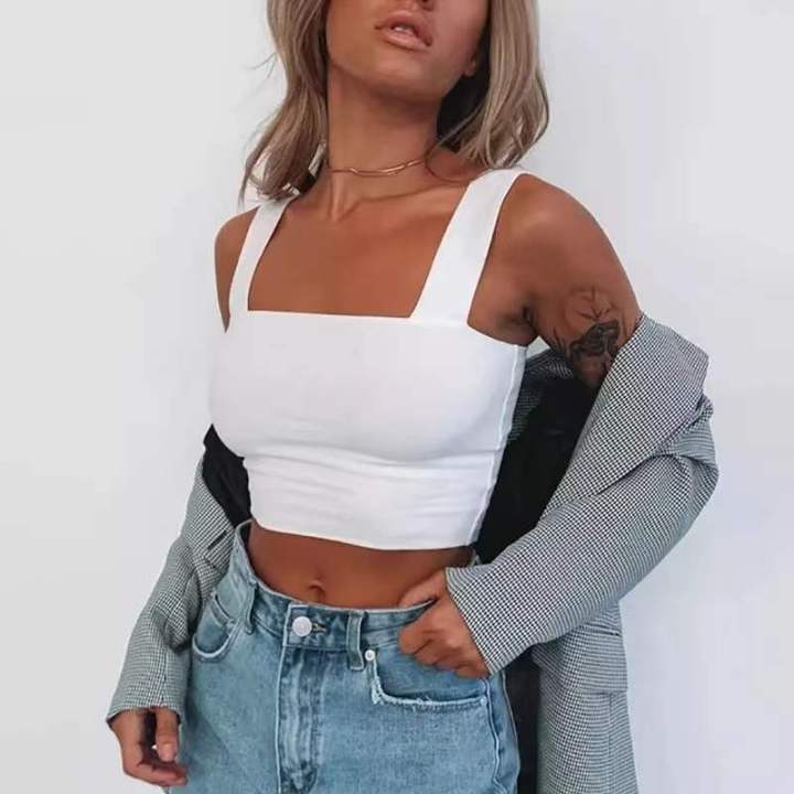 Fashion%20Square%20Neck%20Sleeveless%20Summer%20Crop%20Top%20White%20Women%20Black%20Casual%20Basic%20T%20Shirt%20Off%20Shoulder%20Cami%20Backless%20Tank%20Top%20-%20Image%203
