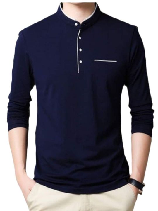 Blue%20Colour%20Cotton%20Long%20Sleeve%20Casual%20T-Shirt%20For%20Men%20-%20Elevate%20Your%20Casual%20Wardrobe%20-%20T%20Shirt%20For%20All%20Season%20-%20Image%203