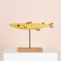 Fish Statue Sle Base Hand-crafted Cheerful Fish Statue. 