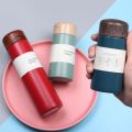 UREAN Mini Portable 150ML/250ML Drinkware Gifts Wood Grain Stainless Steel Pocket Cup Heat and Cold Insulation Cup Travel Water Bottle Vacuum Flask Thermocup Thermos.