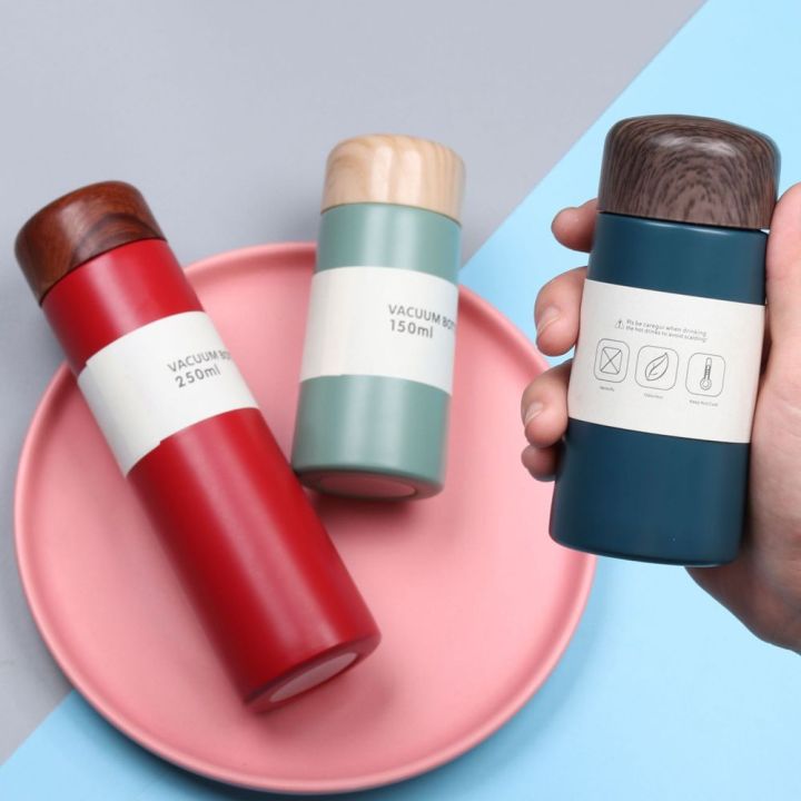 UREAN%20Mini%20Portable%20150ML/250ML%20Drinkware%20Gifts%20Wood%20Grain%20Stainless%20Steel%20Pocket%20Cup%20Heat%20and%20Cold%20Insulation%20Cup%20Travel%20Water%20Bottle%20Vacuum%20Flask%20Thermocup%20Thermos%20-%20Image%207
