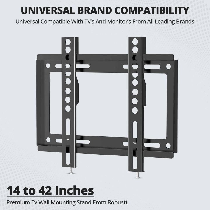 TV Wall Mount Stand Flat Panel TV Universal Fixed Stand Suitable for 14 to 42 Inches