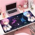 Re Zero Rem Emilia Mousepad Speed Keyboard Gaming Accessories Manga Mouse Pad Gamer Rubber Mat Anime Rug Full Gamer Pc Csgo Mice. 