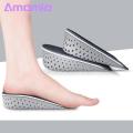 Amamia 1Pair Unisex 2.3-4.3cm Memory Foam Height Increase Half Shoe Insoles Inserts. 