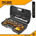 TOLSEN 9Pcs Metal Pipe Threader Set w/ 2 Extension Bars (1/4", 3/8", 1/2", 3/4", 1", 1-1/4") Industrial Series 33011.