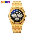 SKMEI 9296 Stainless Steel Fashion Business Luxury Chronograph Stopwatch Waterproof Quartz Watch For Men. 