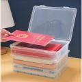 【100%-original】 Simplicity Plastic Document Organizer Square Shape A4 Organizing Box Certificate File Container. 