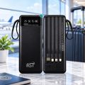 AST PB001 10000mAh Power Bank with Built-in 3-in-1 Cable & Digital Display.