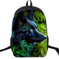 Large Capacity Galaxy Wolf Lion School Bag Backpack for Girl Boy Children Animal Tiger Bookbag Teenager Student Travel Backpack. 