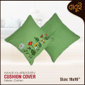 Hand Embroidery Floral Motif Cushion Cover 16"x16" Decorative Sofa Cover.