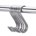 5 Stainless Steel Heavy Duty S-Shaped Hooks For Hanging Clothes Kitchen Office Pack Of 5 Hooks - Silver - Wall Hook - Organize With Ease. 