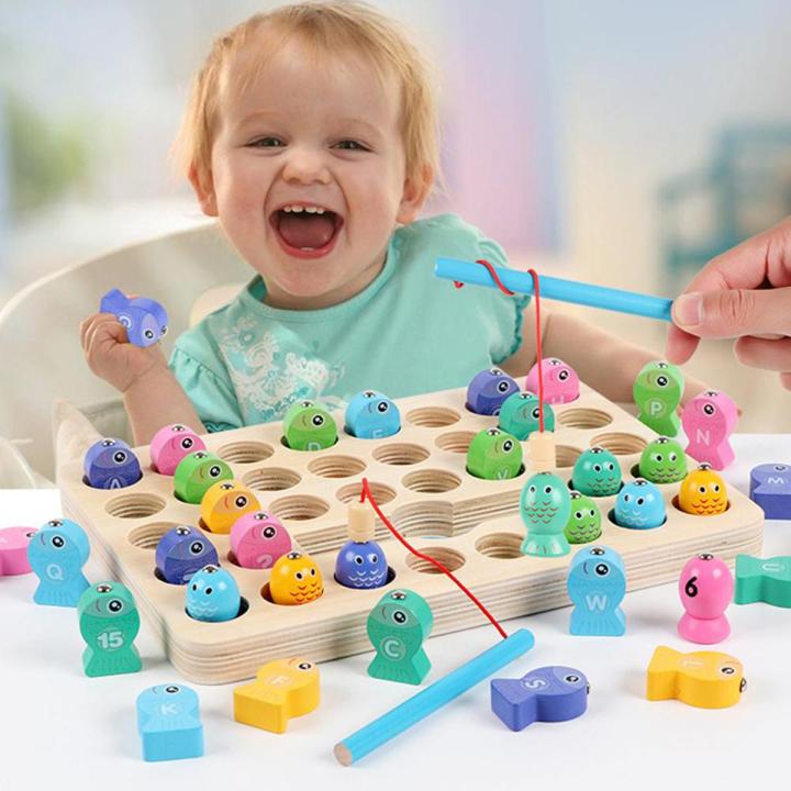 2 in 1 Magnetic Fishing Game Alphabet Number Sorting Puzzle Kids Education Toy Catch Worm Educational Puzzle Toys