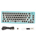 Modular Mechanical Keyboard RGB DIY 67 Key Hot Swappable 3pin 5pin Switch Programmable 3 Mode USB C 2.4GHz Keyboard Transparent Blue. 
