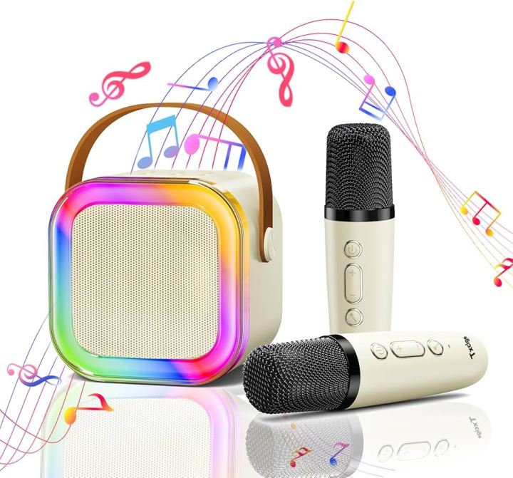 K12%20Karaoke%20Machine%20Portable%205.3%20Bluetooth%20Speaker%20System%20with%202%20Wireless%20Microphones%20for%20Home%20Family%20Singing%20Children's%20Gifts%20-%20Image%203